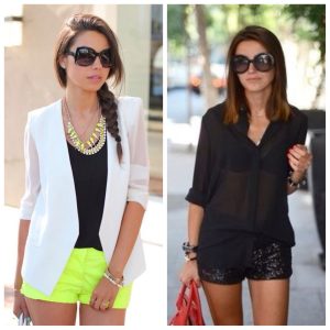 Tone-on-tone with accessories gives a polished look. The white Jacket works well with the yellow shorts, it elevates these shorts to a whole new level.